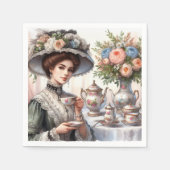  Victoriaans Tea Party Papier servet (Voorkant)