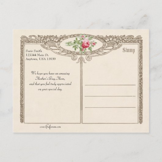 Victoriaans Tea Party voor moeder en dochter Feestdagenkaart (Achterkant)