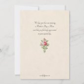 Victoriaans Tea Party voor moeder en dochter Feestdagenkaart (Achterkant)