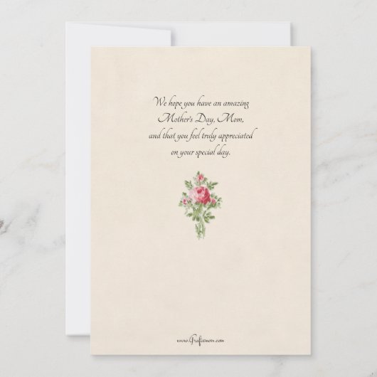 Victoriaans Tea Party voor moeder en dochter Feestdagenkaart (Achterkant)