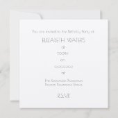  VICTORIAANS TEACUP BIRTHDAY INVITATIE KAART (Achterkant)