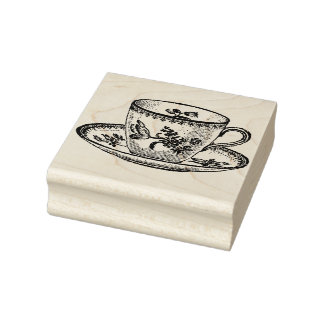 Victoriaans  Teacup Rubber Stamp Rubberstempel