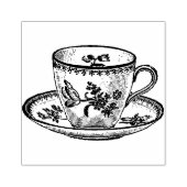 Victoriaans  Teacup Rubber Stamp Rubberstempel (Afrduk)