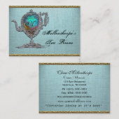 Victoriaans Teapot Elegant Tea Room Visitekaartje (Voorkant / Achterkant)