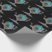 Victoriaans Teapot Monogram Cadeaupapier (Hoek)