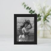 Victoriaans Tennis Lady Briefkaart (Staand voorkant)