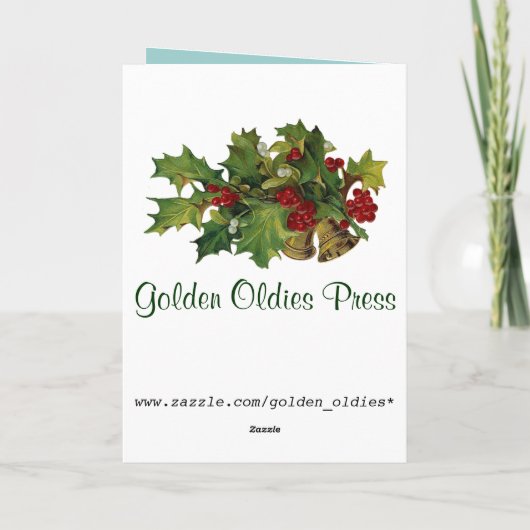 Victoriaans Terriër Hond Kerst Kaart (Achterkant)