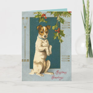 Victoriaans Terriër Hond Kerst Kaart