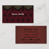 Victoriaans textuur visitekaartje (Voorkant / Achterkant)