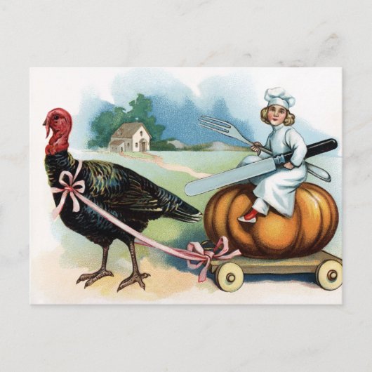 Victoriaans Thanksgiving Briefkaart (Voorkant)