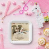 Victoriaans Thanksgiving gepersonaliseerd Papieren Bordje (Feest)