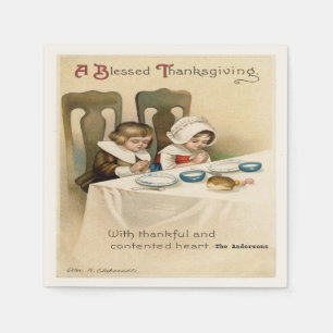  Victoriaans Thanksgiving gepersonaliseerd Servetten