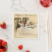  Victoriaans Thanksgiving gepersonaliseerd Servetten (Insitu)