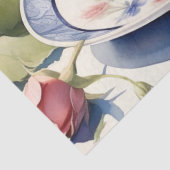 Victoriaans thee en schotel decoupage tissuepapier (Detail)