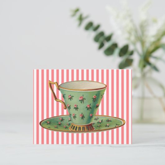 Victoriaans theebeker Briefkaart (Staand voorkant)