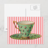 Victoriaans theebeker Briefkaart (Voorkant / Achterkant)