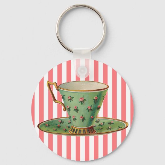 Victoriaans theebeker Sleutelhanger (Voorkant)