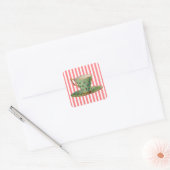 Victoriaans theebeker Vierkante Sticker (Envelop)