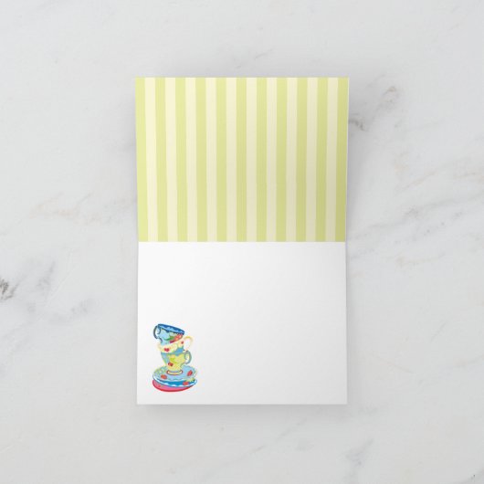 Victoriaans theefeestje bedankbriefjes bedankkaart (Binnen)