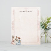  Victoriaans Theemonogram briefpapier (Staand voorkant)