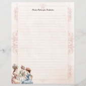  Victoriaans theemonogram gevoerd briefpapier (Voorkant)