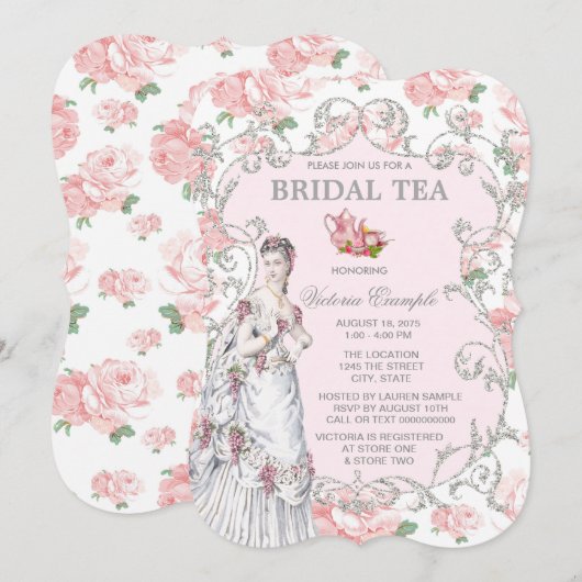 Victoriaans theepartij kaart (Voorkant / Achterkant)