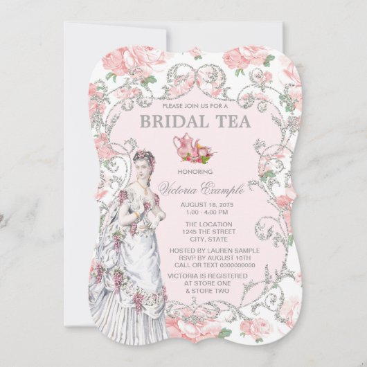 Victoriaans theepartij kaart (Voorkant)