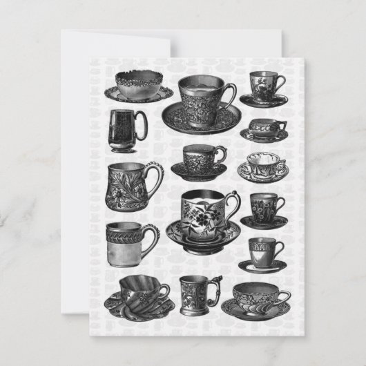 Victoriaans theepartij kaart (Voorkant)