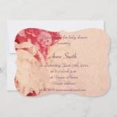 Victoriaans theeparty - babymeisje douche nodigt u kaart (Achterkant)