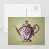  Victoriaans theepot Briefkaart (Voorkant / Achterkant)