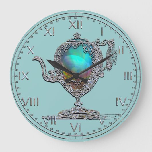 Victoriaans theepot grote klok (Voorkant)