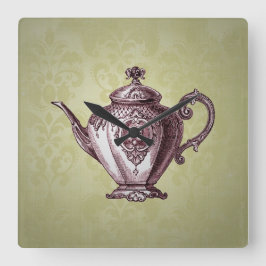 Victoriaans theepot Vierkante Klok