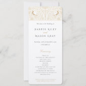 Victoriaans-thema bruiloft ceremonie programma Kaa (Voorkant)