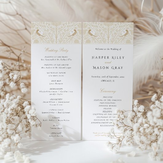 Victoriaans-thema bruiloft ceremonie programma Kaa