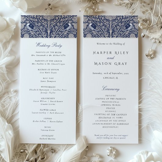 Victoriaans-thema bruiloft ceremonie programma Kaa