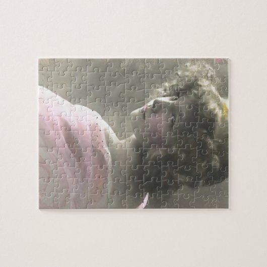 Victoriaans tienermeisje in roze Legpuzzel (Horizontaal)