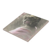  Victoriaans tienermeisje in roze Tegeltje (Zijkant)