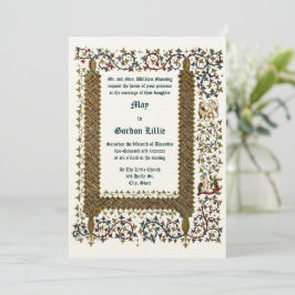 Victoriaans tijdperk 1843 middeleeuwse stijl bruil kaart