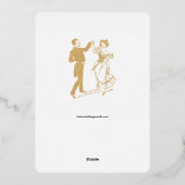 Victoriaans tijdperk 1844 Art Nouveau  grens Folie Uitnodiging (Achterkant)