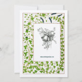 Victoriaans Tijdperk 1845 Wijnstok & Klaver Bladgr Kaart (Achterkant)