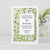 Victoriaans Tijdperk 1845 Wijnstok & Klaver Bladgr Kaart (Staand voorkant)