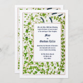 Victoriaans Tijdperk 1845 Wijnstok & Klaver Bladgr Kaart (Voorkant / Achterkant)