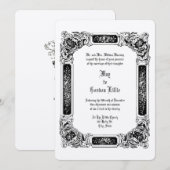 Victoriaans Tijdperk 1850 Roos Bloemen Border Brui Kaart (Voorkant / Achterkant)