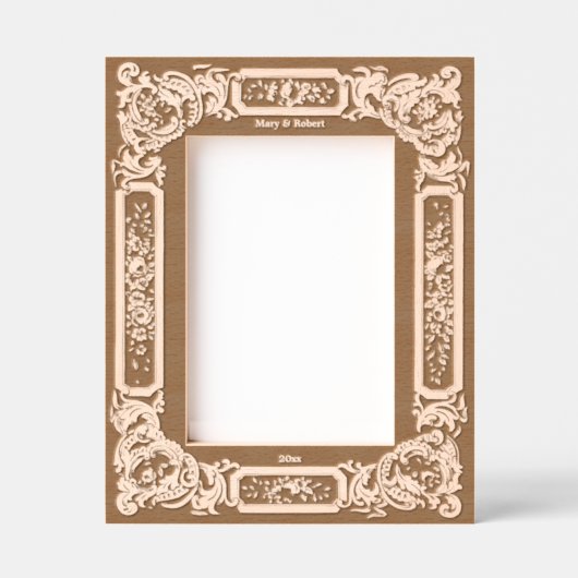 Victoriaans Tijdperk 1850 Roos Bloemengrens Gegraveerde Lijstjes (Voorkant)