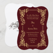 Victoriaans Tijdperk 1851 Elegant Bloemen Border B Kaart (Voorkant / Achterkant)