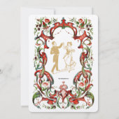  Victoriaans tijdperk 1853  Floral Border Kaart (Achterkant)