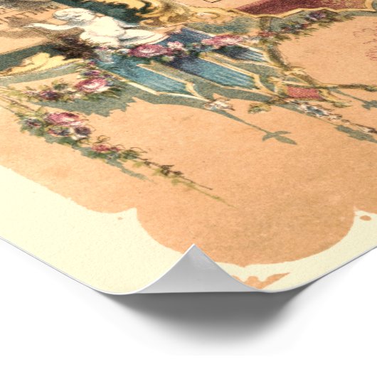  Victoriaans tijdperk 1860 Mercantile Calendar Poster (Hoek)