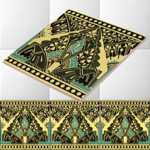 Victoriaans tijdperk 1870 Art Nouveau Frieze Patte Tegeltje