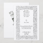  Victoriaans tijdperk 1873 Eenvoudig Floraal Lijst Kaart (Voorkant / Achterkant)