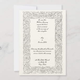 Victoriaans tijdperk 1873 Eenvoudig Floraal Lijst Kaart